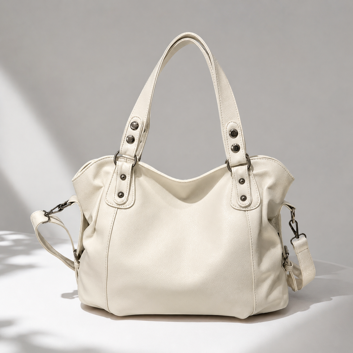 Taranto Studded Hobo Bag - Beige