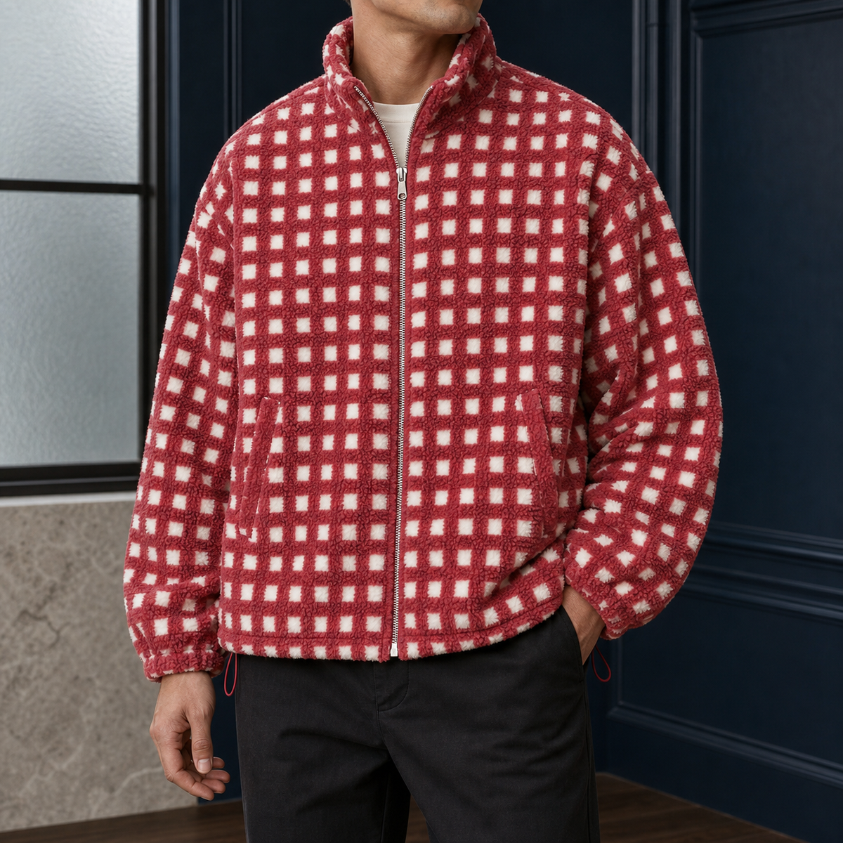 Tyler Plush Jacket - Red