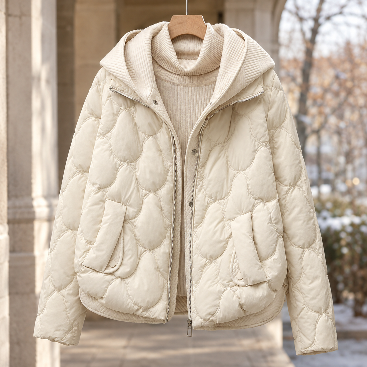Ursuline-Jane Quilted Jacket - Off White