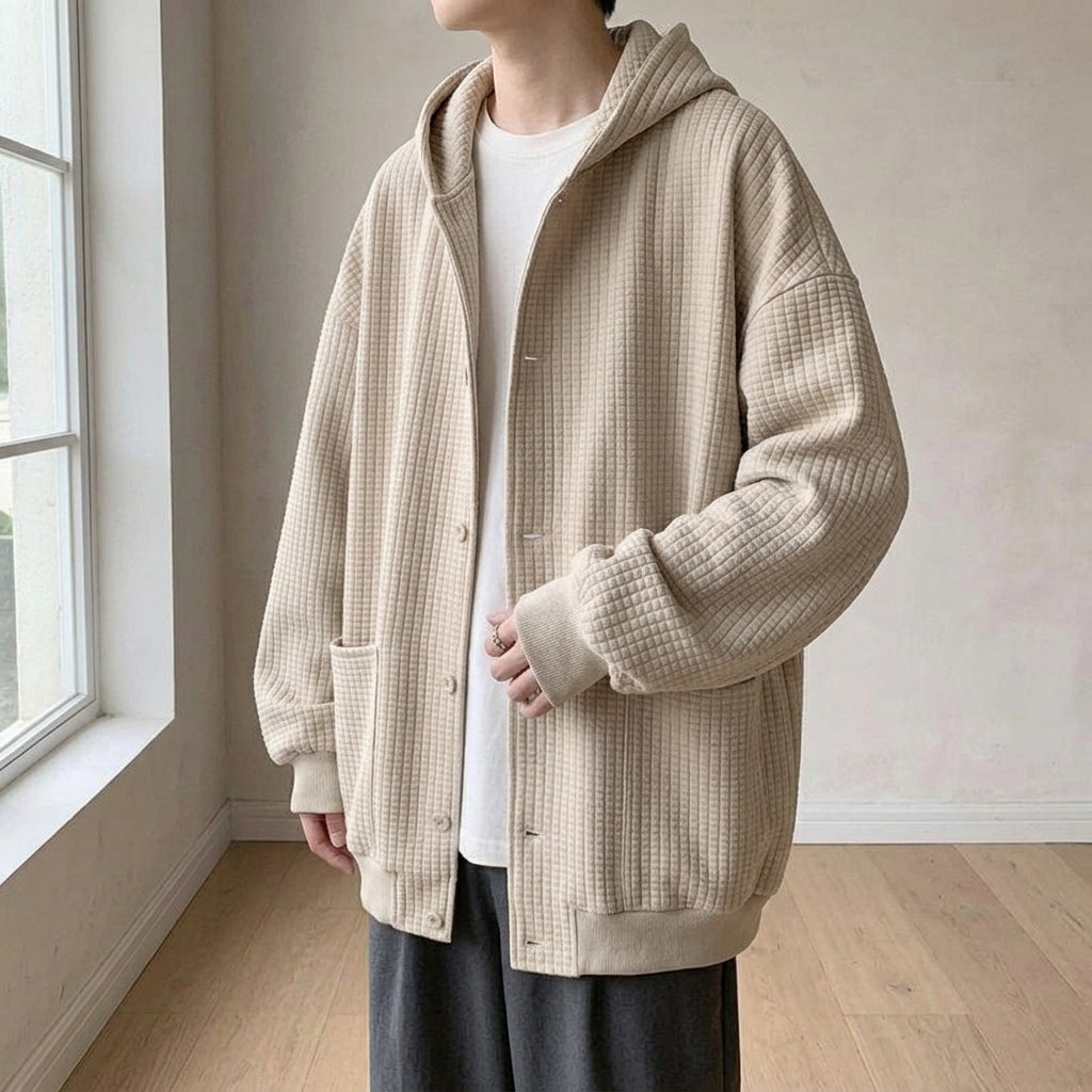 Sterling Waffle Hooded Jacket - Lead Alternate View