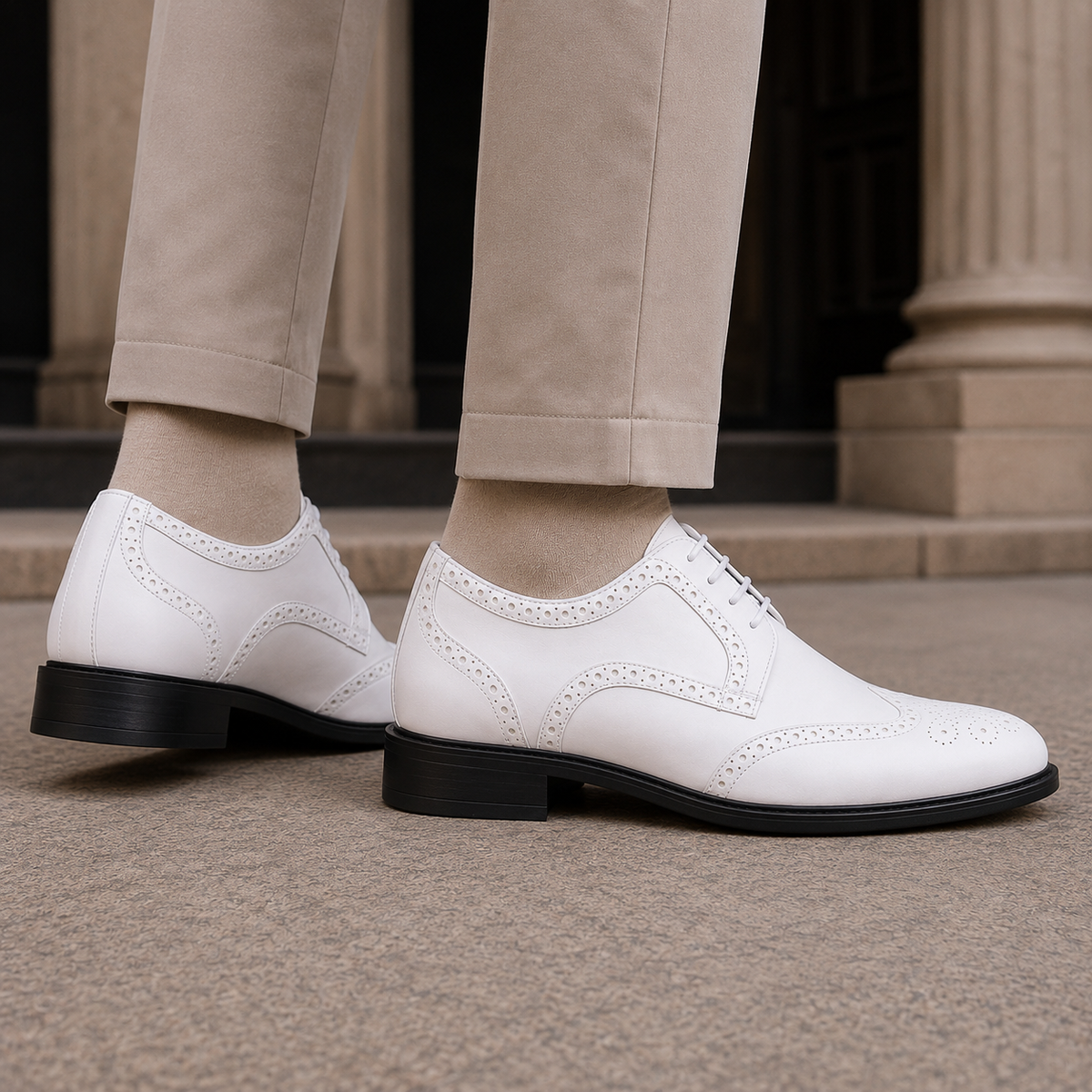 Milano Brogue Shoes - Lead Alternate View