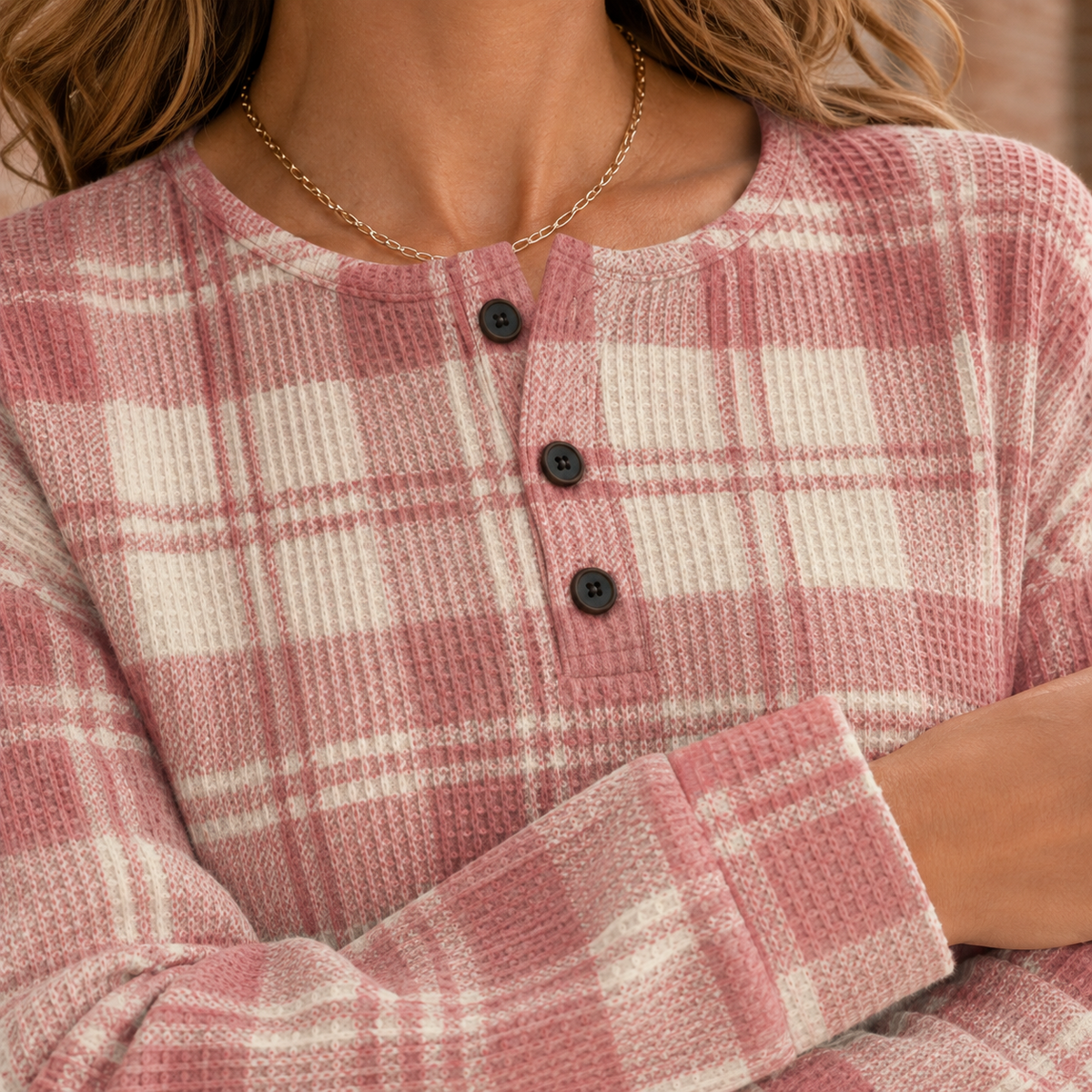 Esme-Jade Checked Sweater - Lead Product Detail