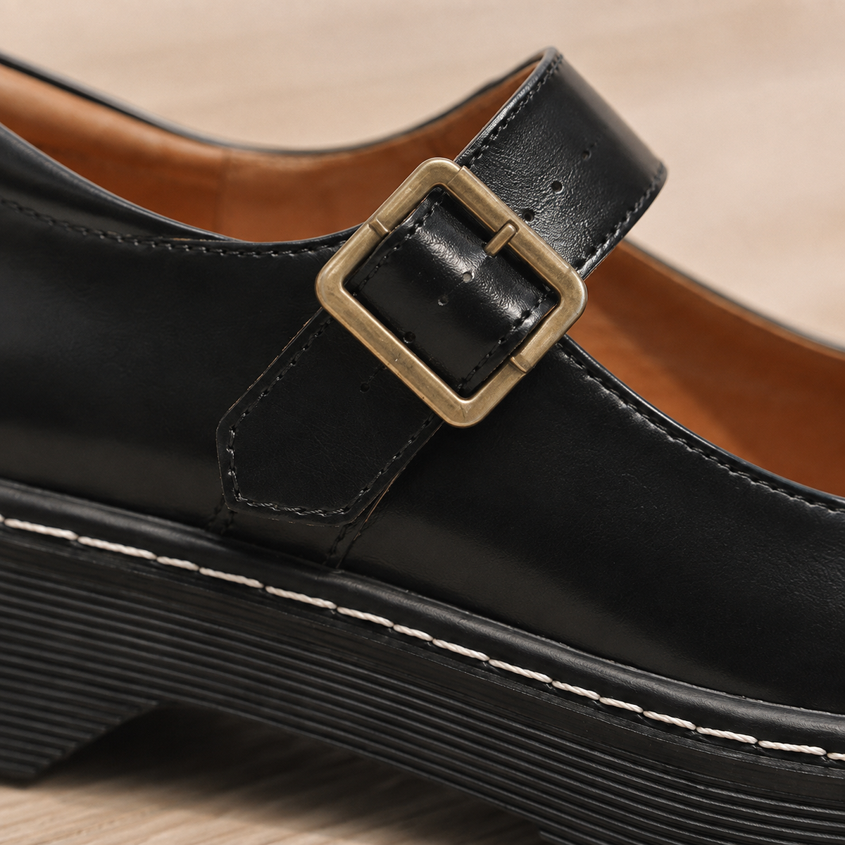 Lazzari Platform Mary Janes - Lead Product Detail