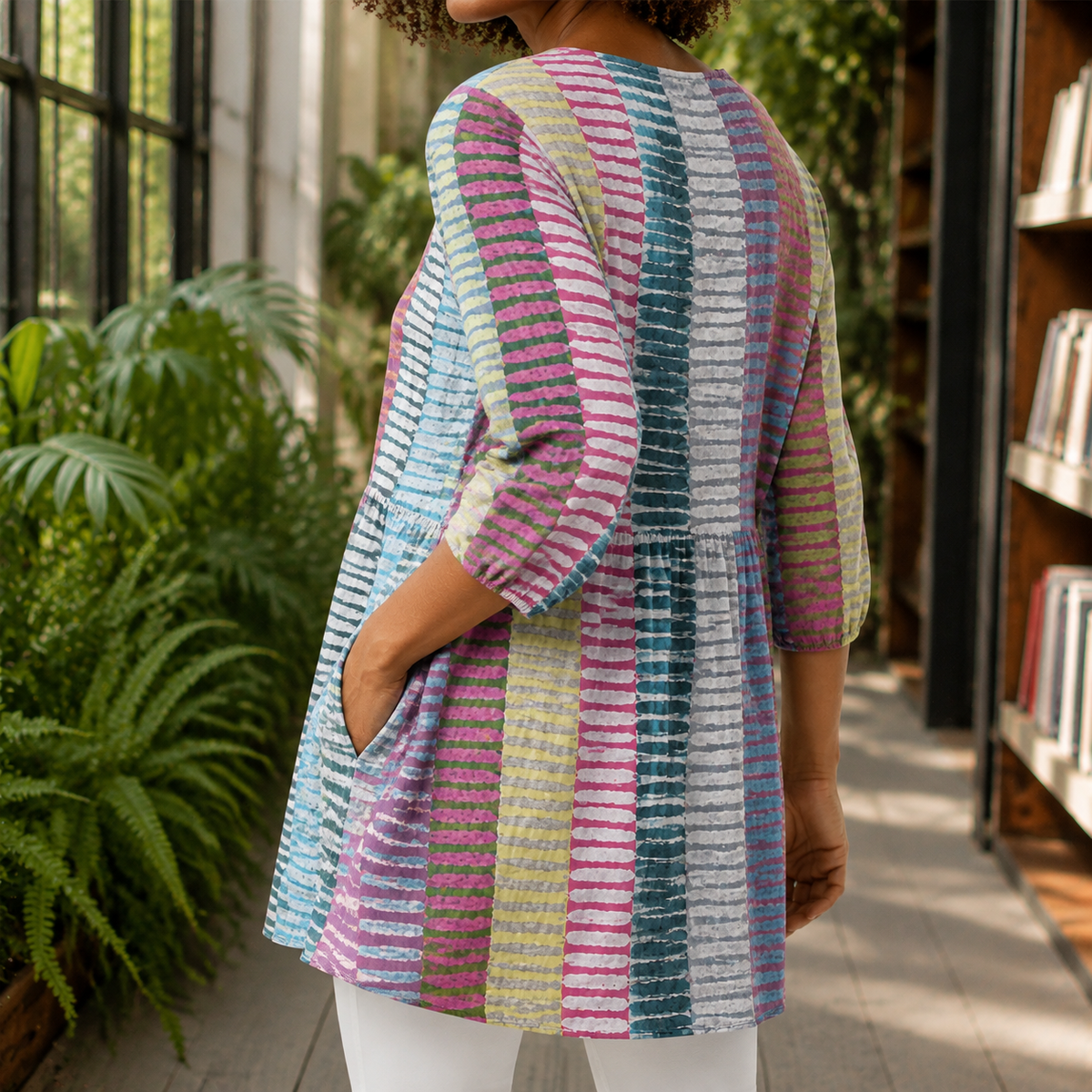 Aurelia V-Neck Tunic - Lead Alternate View