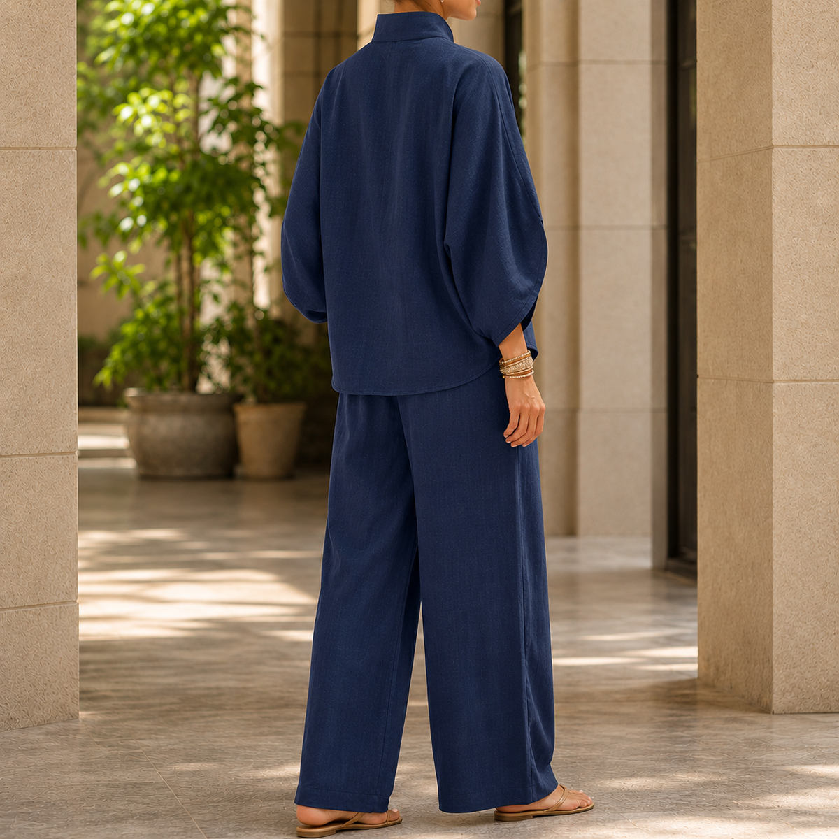 Lucille Batwing Pants Set - Lead Alternate View