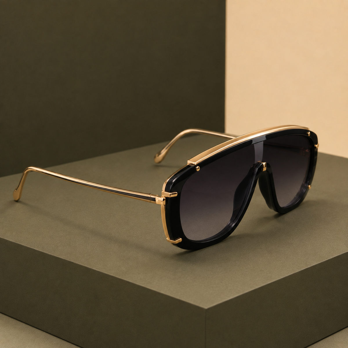 Torin Sculptural Sunglasses - Lead Alternate View