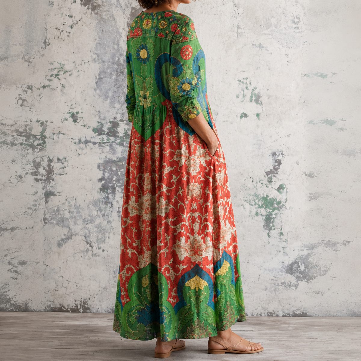 Estella Floral Maxi Dress - Lead Alternate View