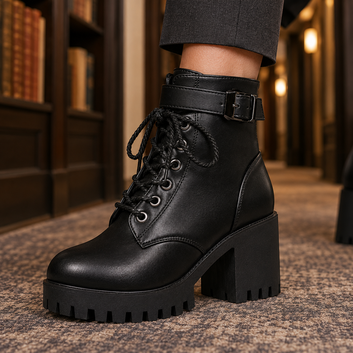 Fidenza Platform Boots - Lead Product Detail