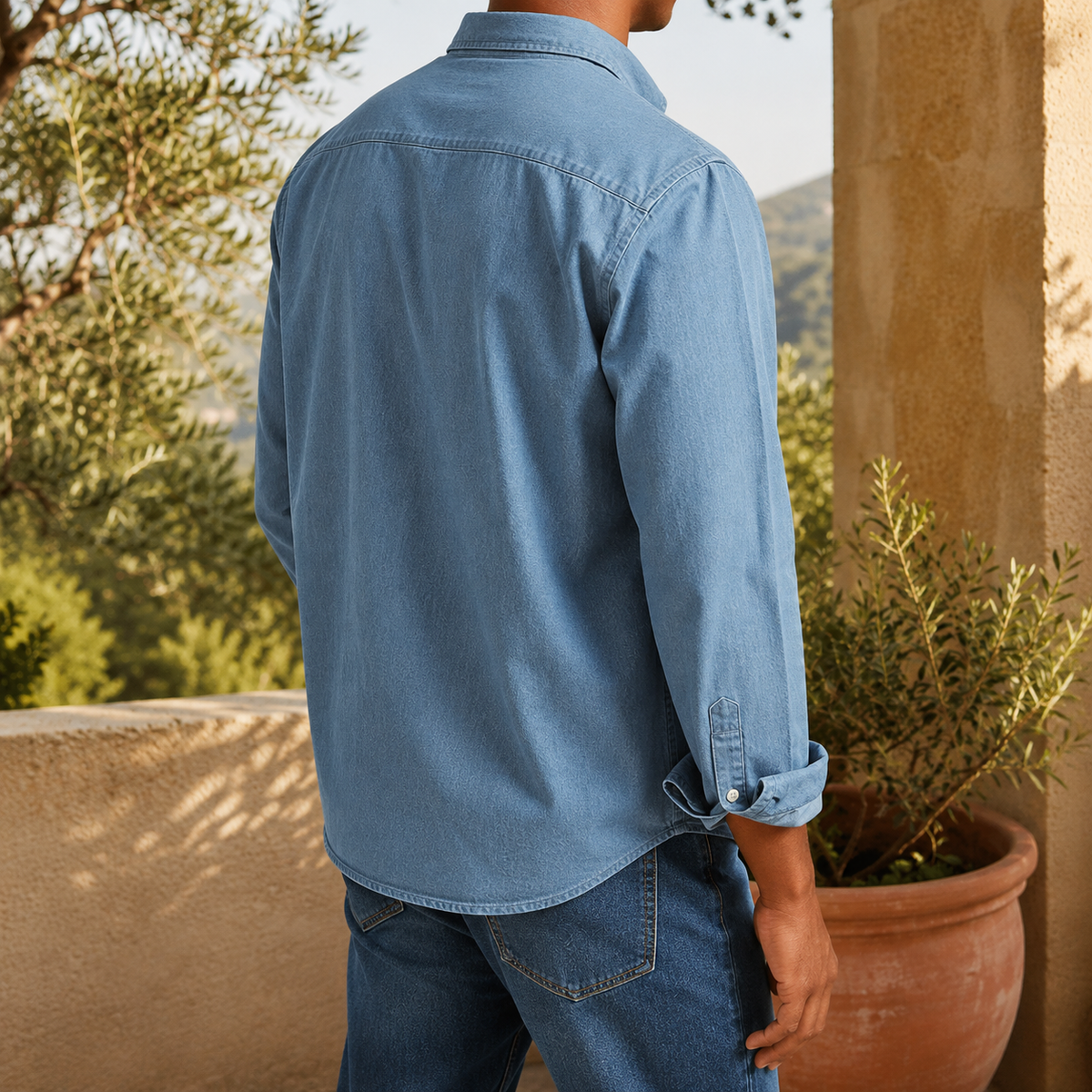 Caleb Chambray Shirt - Lead Alternate View