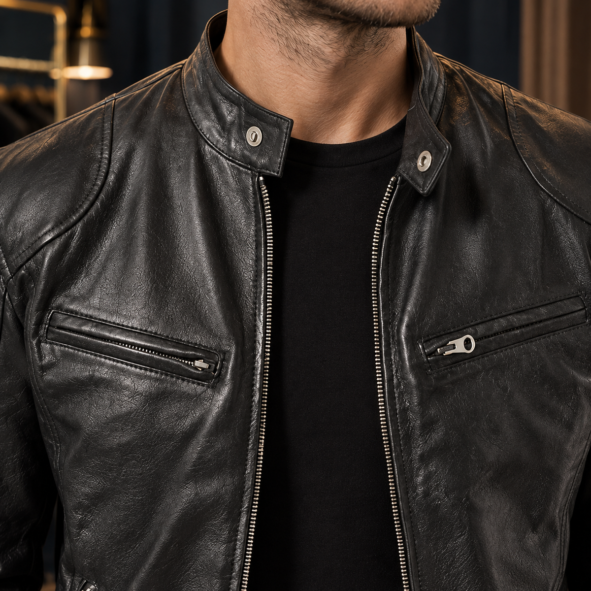 Ulric Moto Jacket - Lead Product Detail