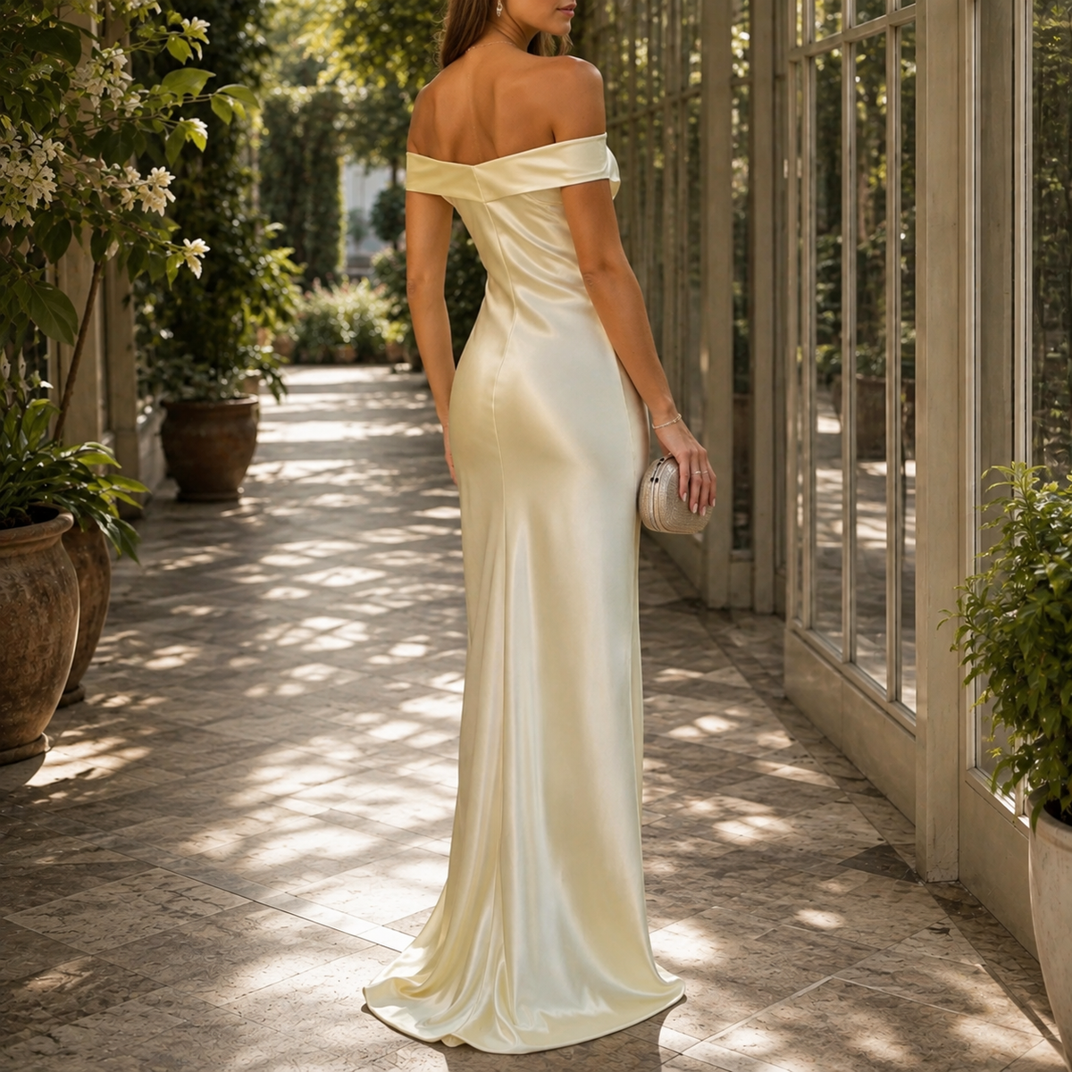 Priscilla Off-Shoulder Maxi Dress - Lead Alternate View