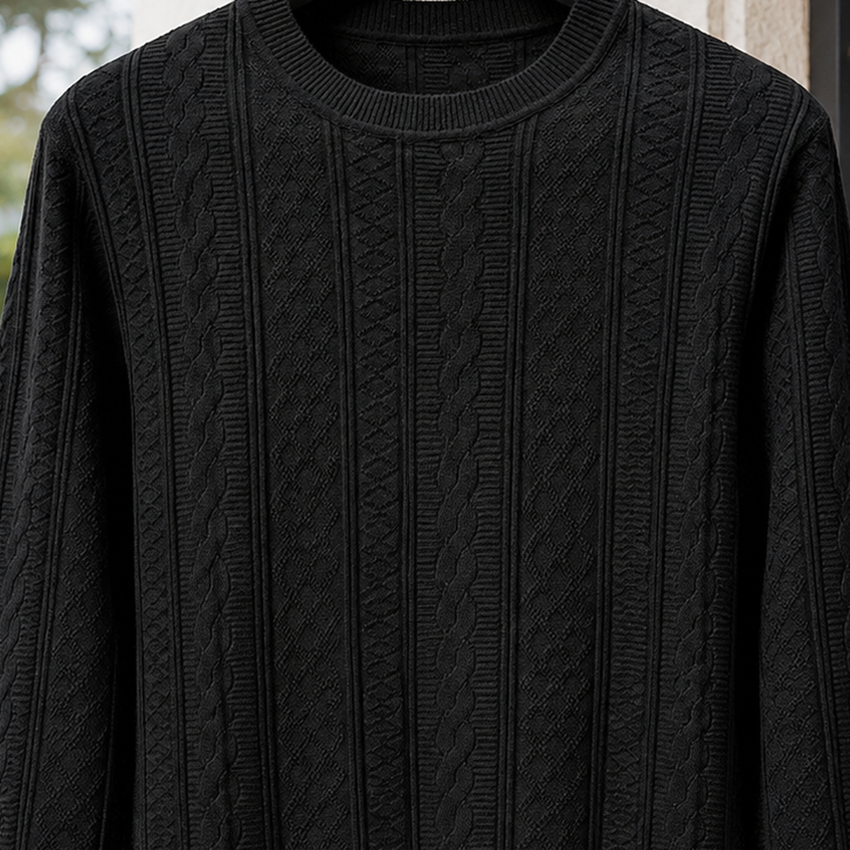 Griffin Cable Knit Sweater - Lead Product Detail