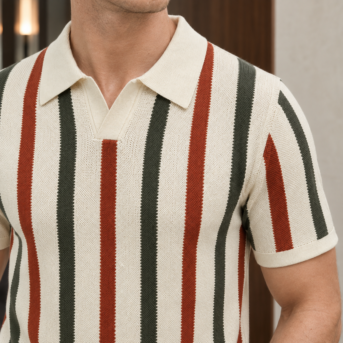 Hubert Striped Polo - Lead Product Detail