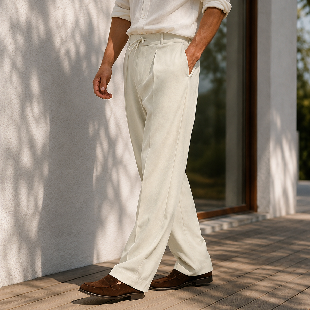 Dorian Pleated Pants - Lead Alternate View