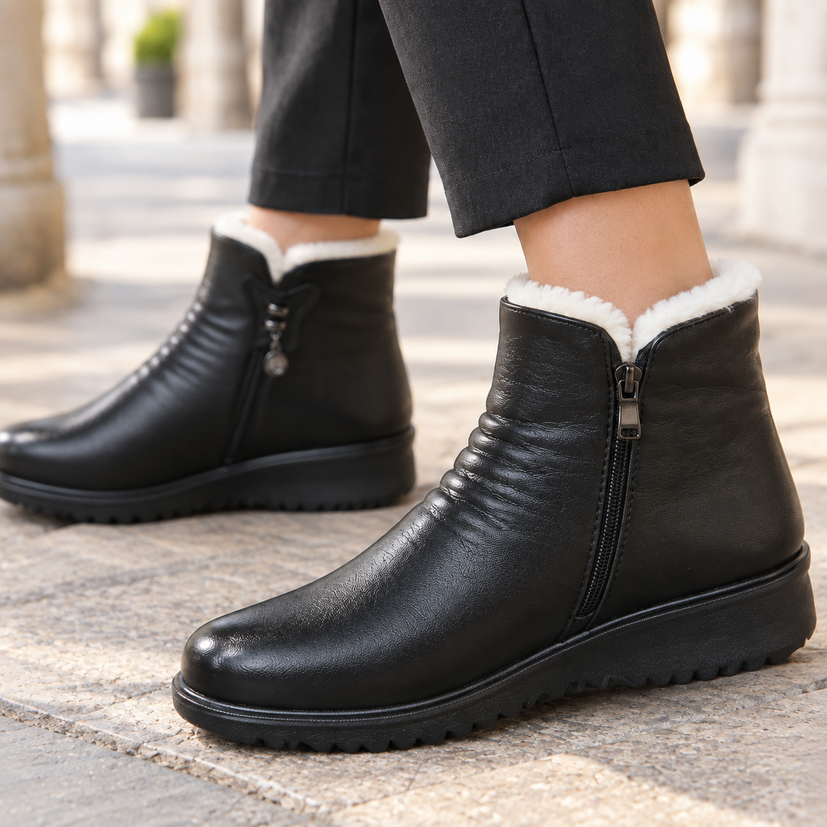 Bentivoglio Lined Boots - Lead Product Detail