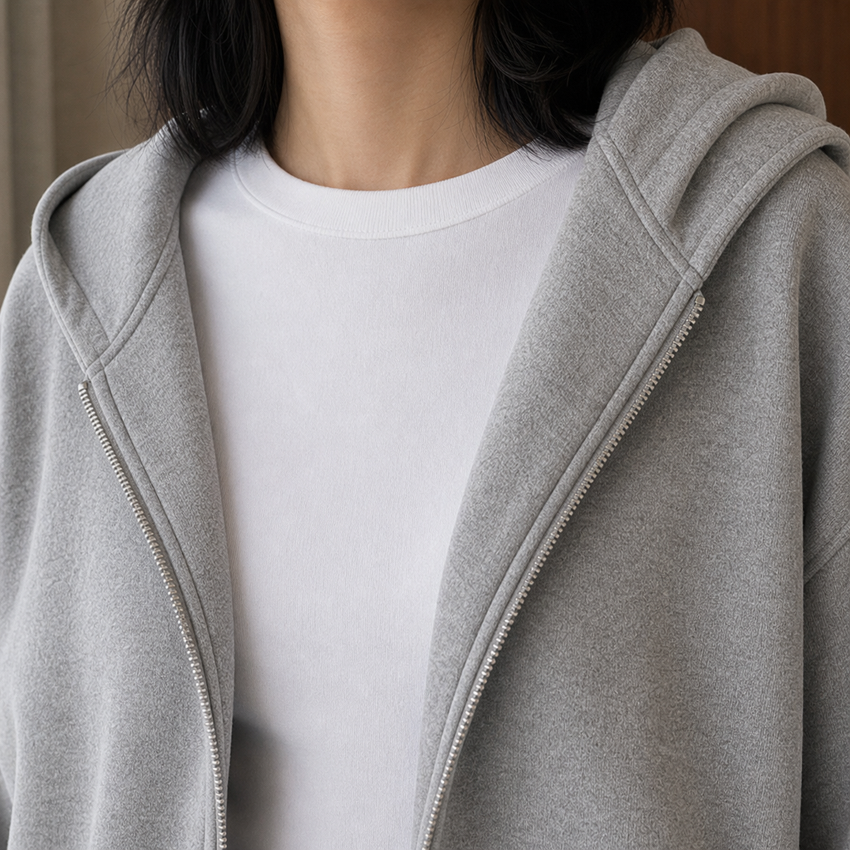 Olive Oversized Zip Hoodie - Lead Product Detail