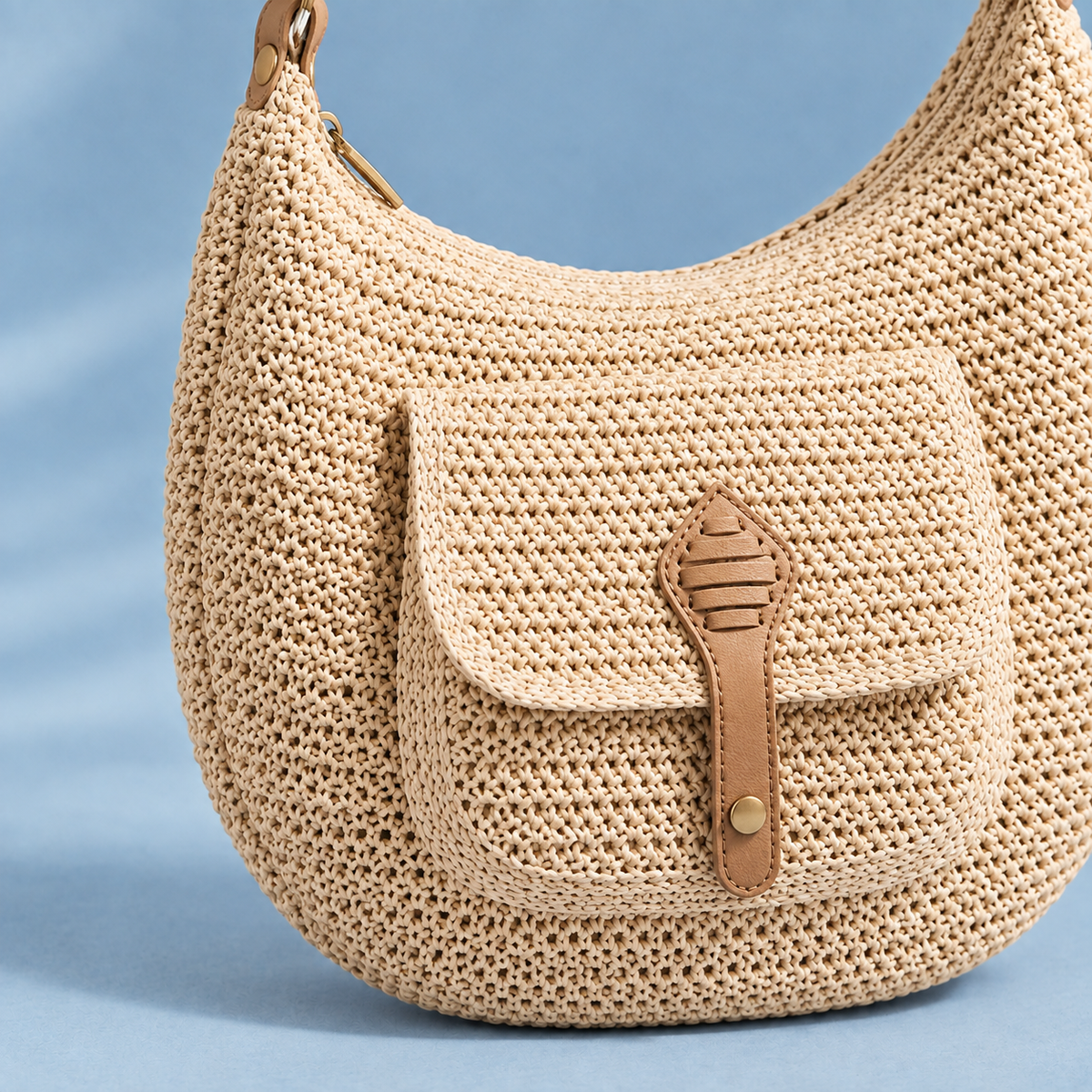 Spinelli Woven Shoulder Bag - Lead Product Detail