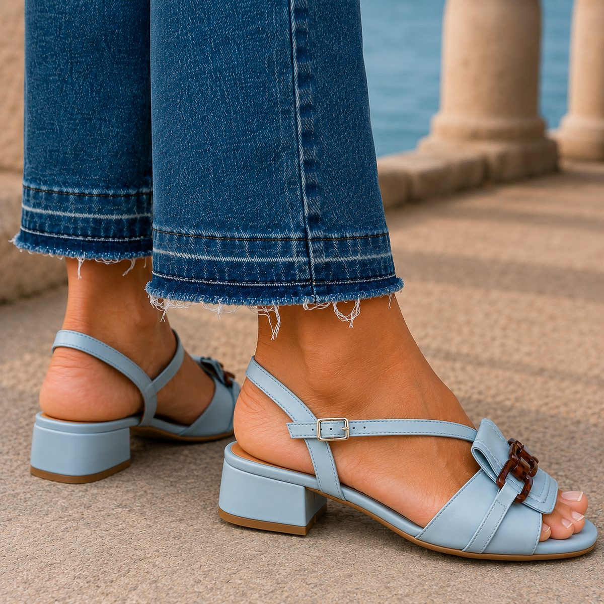 Cabrini Chain Sandals - Lead Alternate View