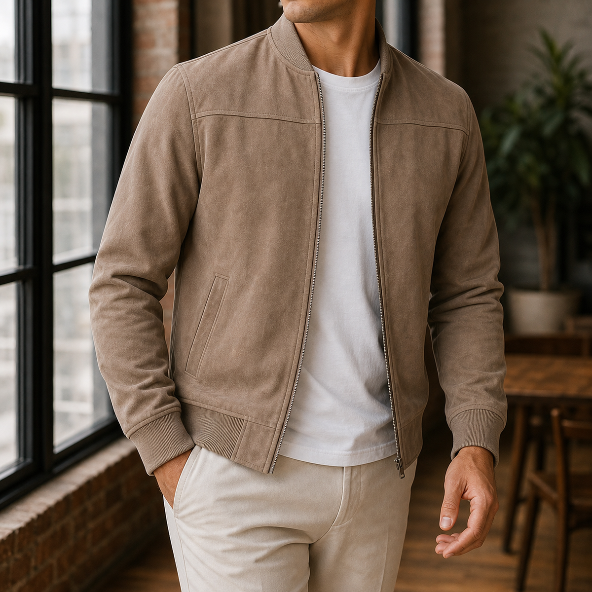 Conrad Bomber Jacket - Lead Alternate View