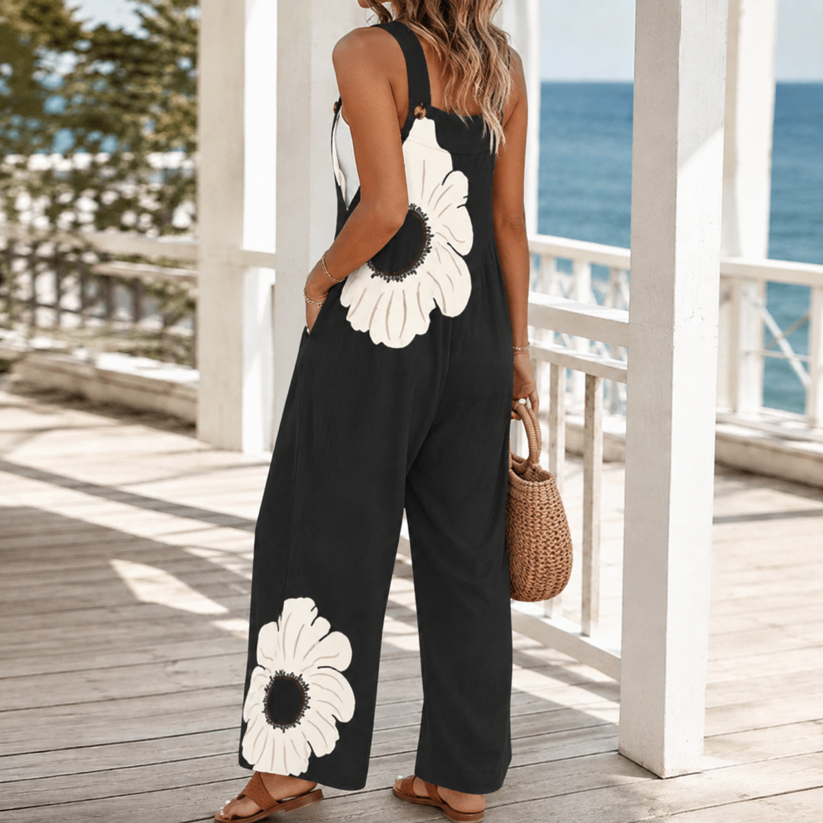 Daphne Floral Jumpsuit - Lead Alternate View
