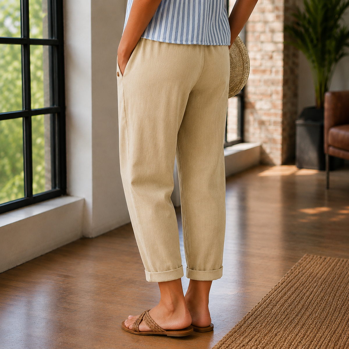 Brigitte Relaxed Pants - Lead Alternate View