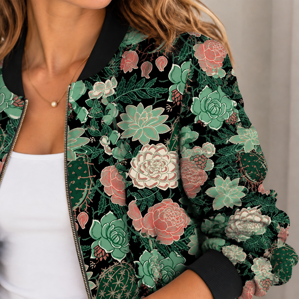 Fenna Printed Jacket - Lead Product Detail