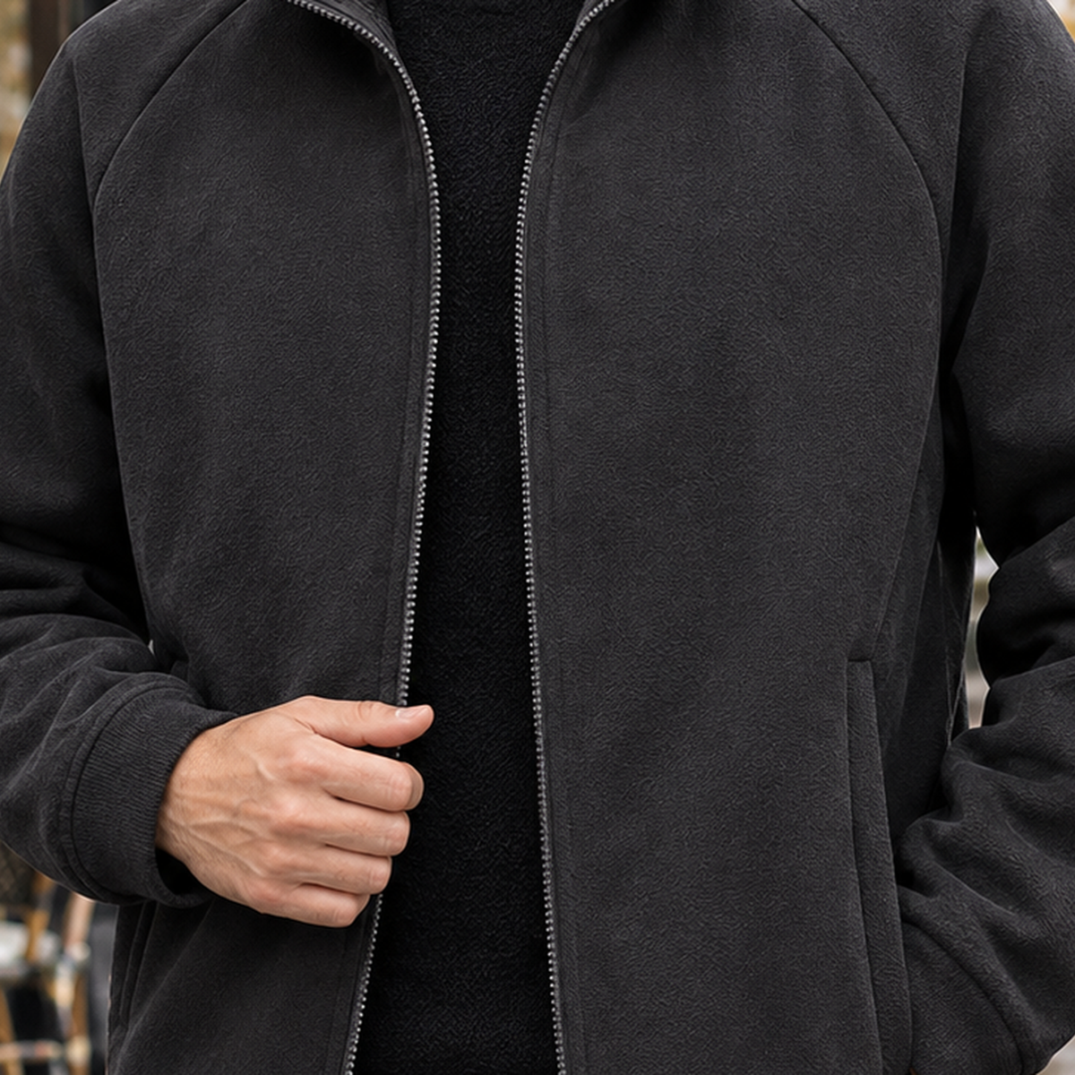 Blaise-Ellis Zip Front Jacket - Lead Product Detail