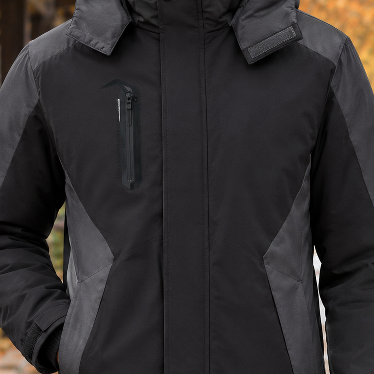 Frank-Scott Contrast Panel Jacket - Lead Product Detail