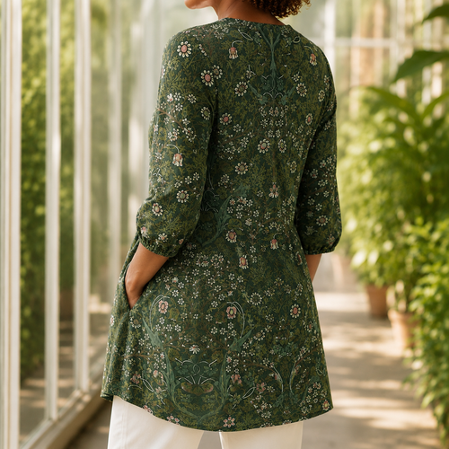 Adele V-Neck Tunic - Lead Alternate View