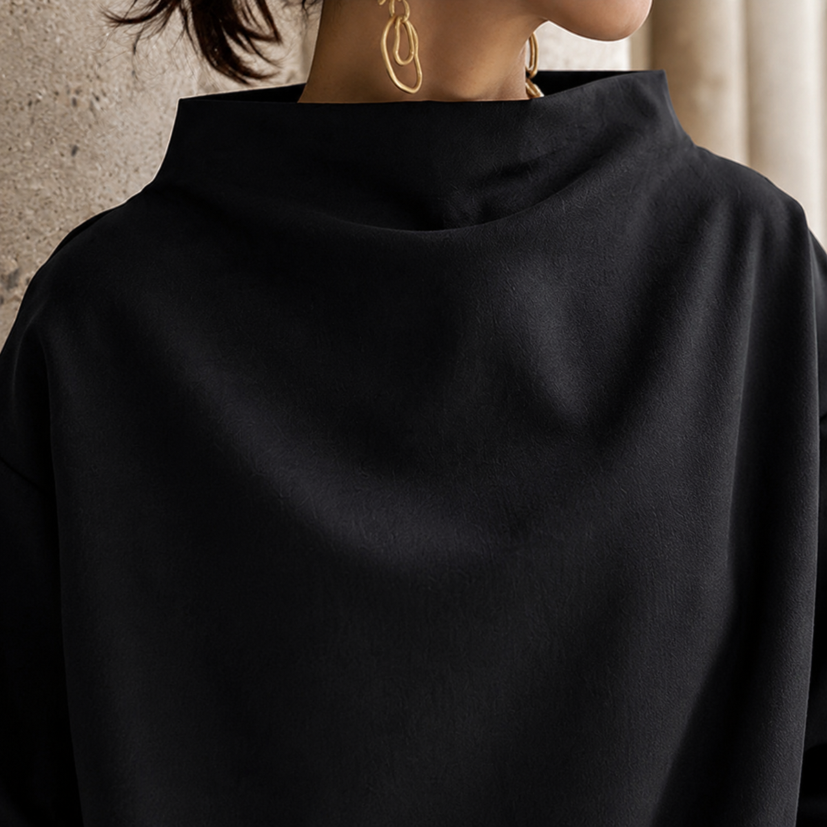 Nadia-Grace High Neck Top - Lead Product Detail