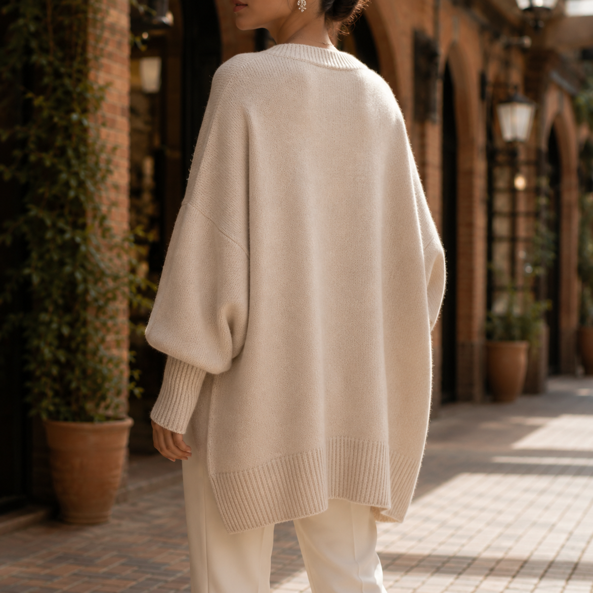 Liliana Poncho Sweater - Lead Alternate View