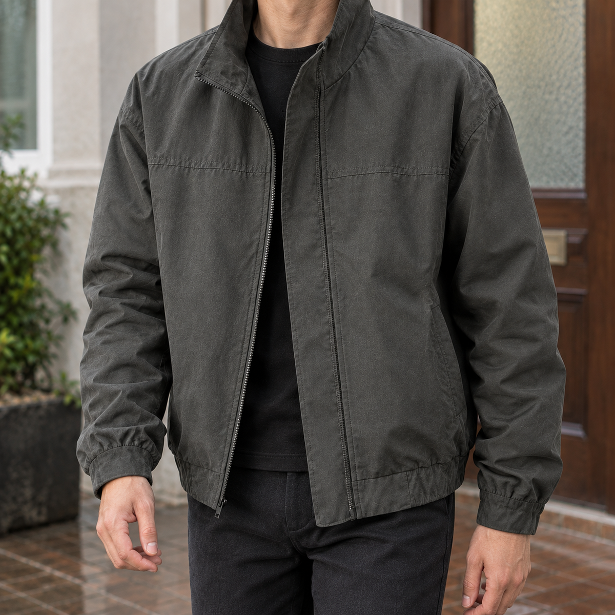 Owen Bomber Jacket - Lead Product Detail
