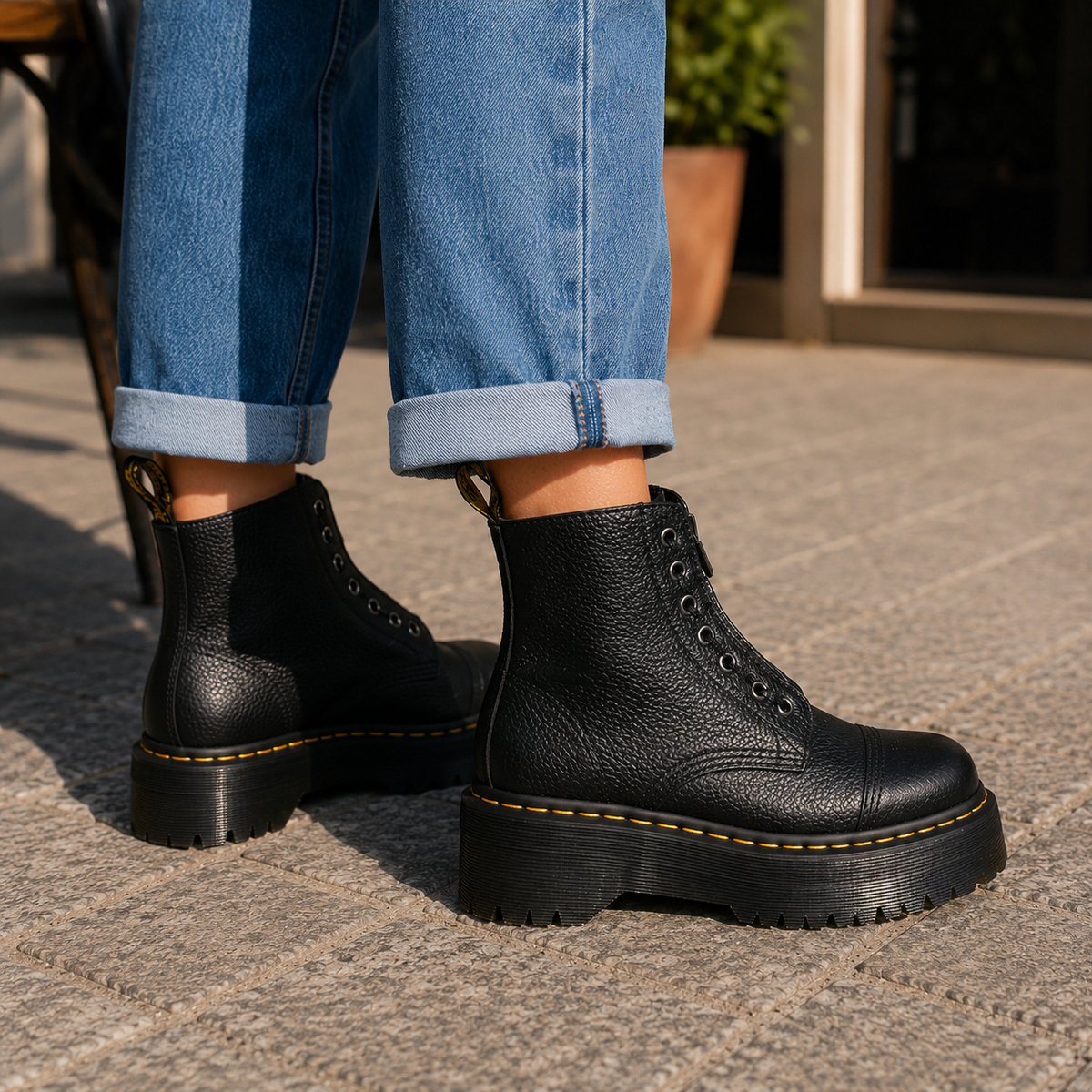 Bartoli Platform Boots - Lead Alternate View
