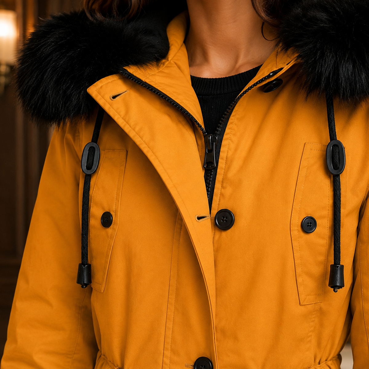 April-Marie Hooded Overcoat - Lead Product Detail