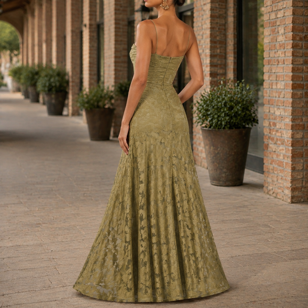 Selene Lace Maxi Dress - Lead Alternate View