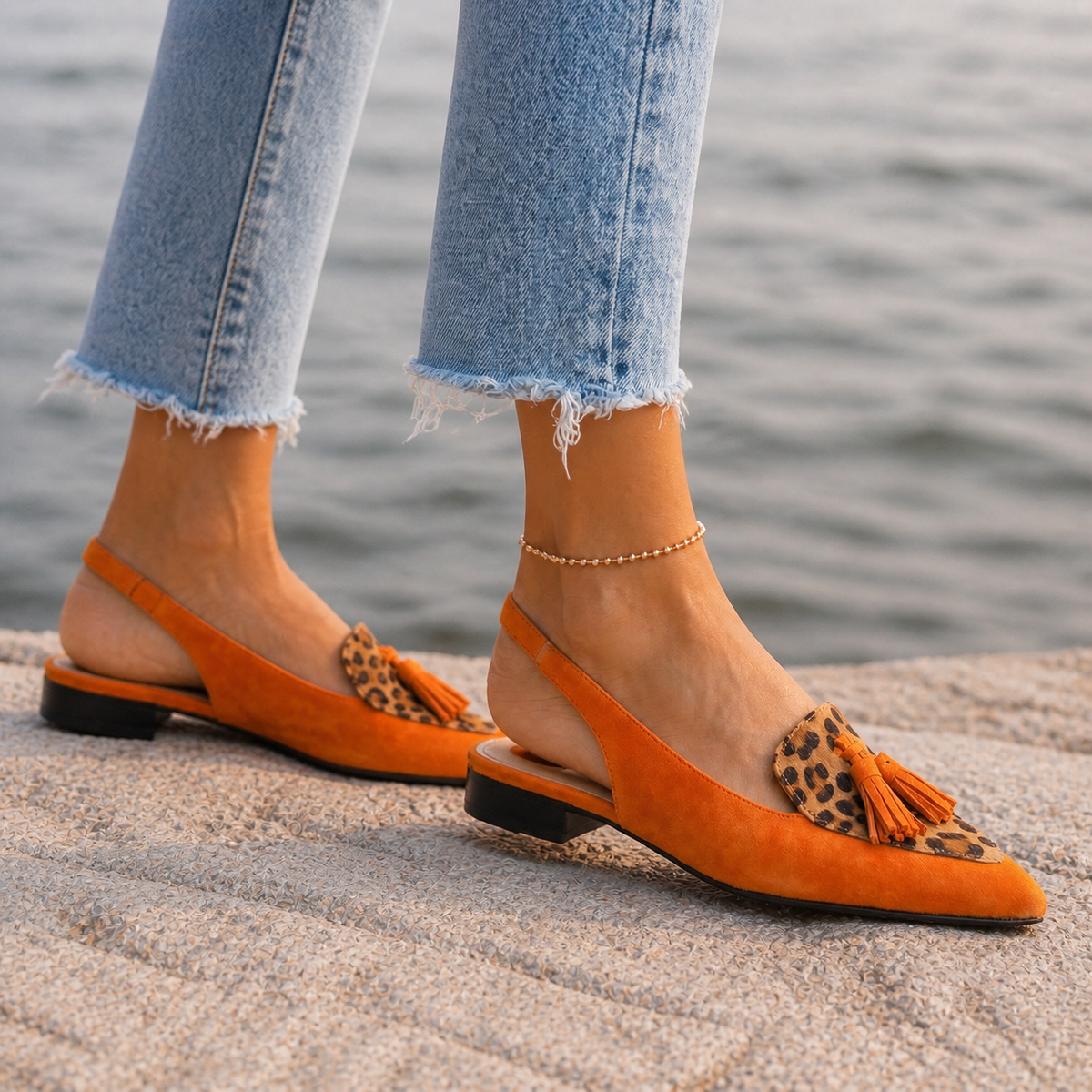 Lucchesi Tassel Slingbacks - Lead Alternate View