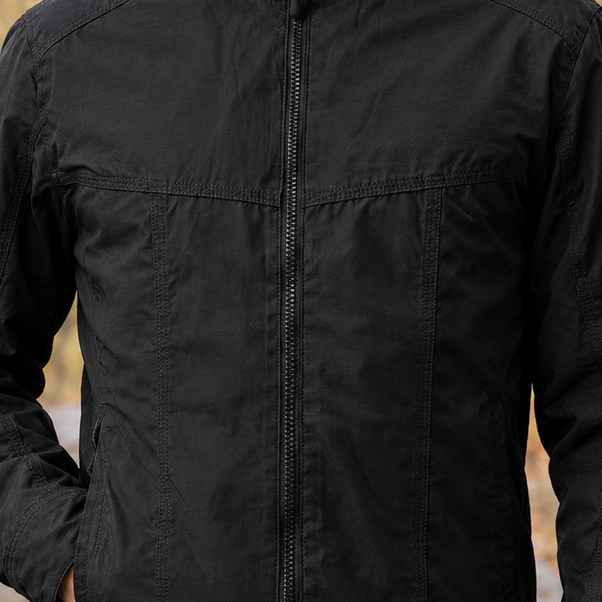Vidal-Rhys Stand Collar Jacket - Lead Product Detail