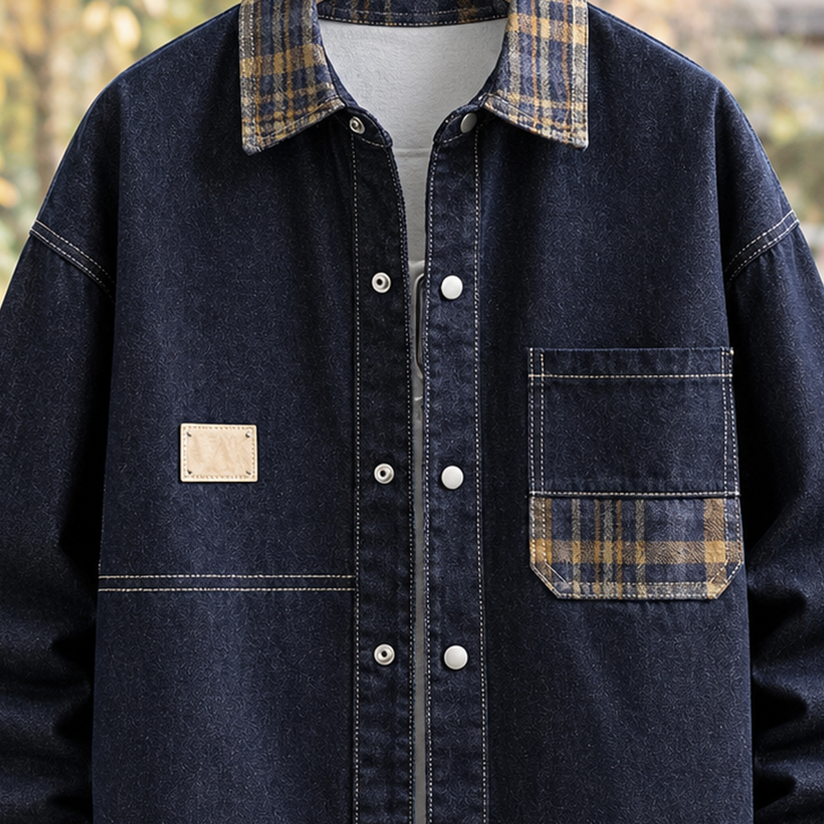 Archer Plaid Collar Jacket - Lead Product Detail