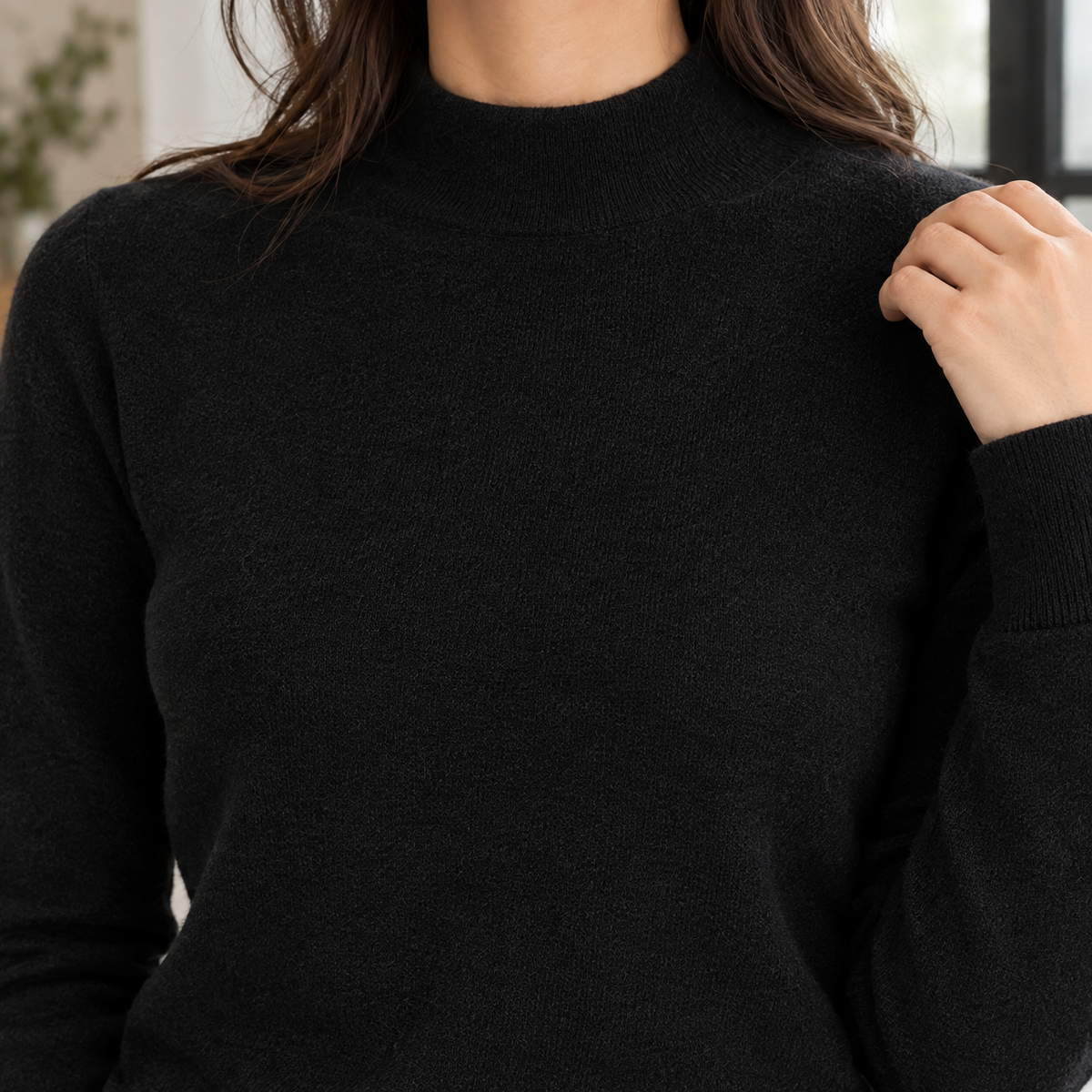 Gabrielle Mock Neck Sweater - Lead Product Detail