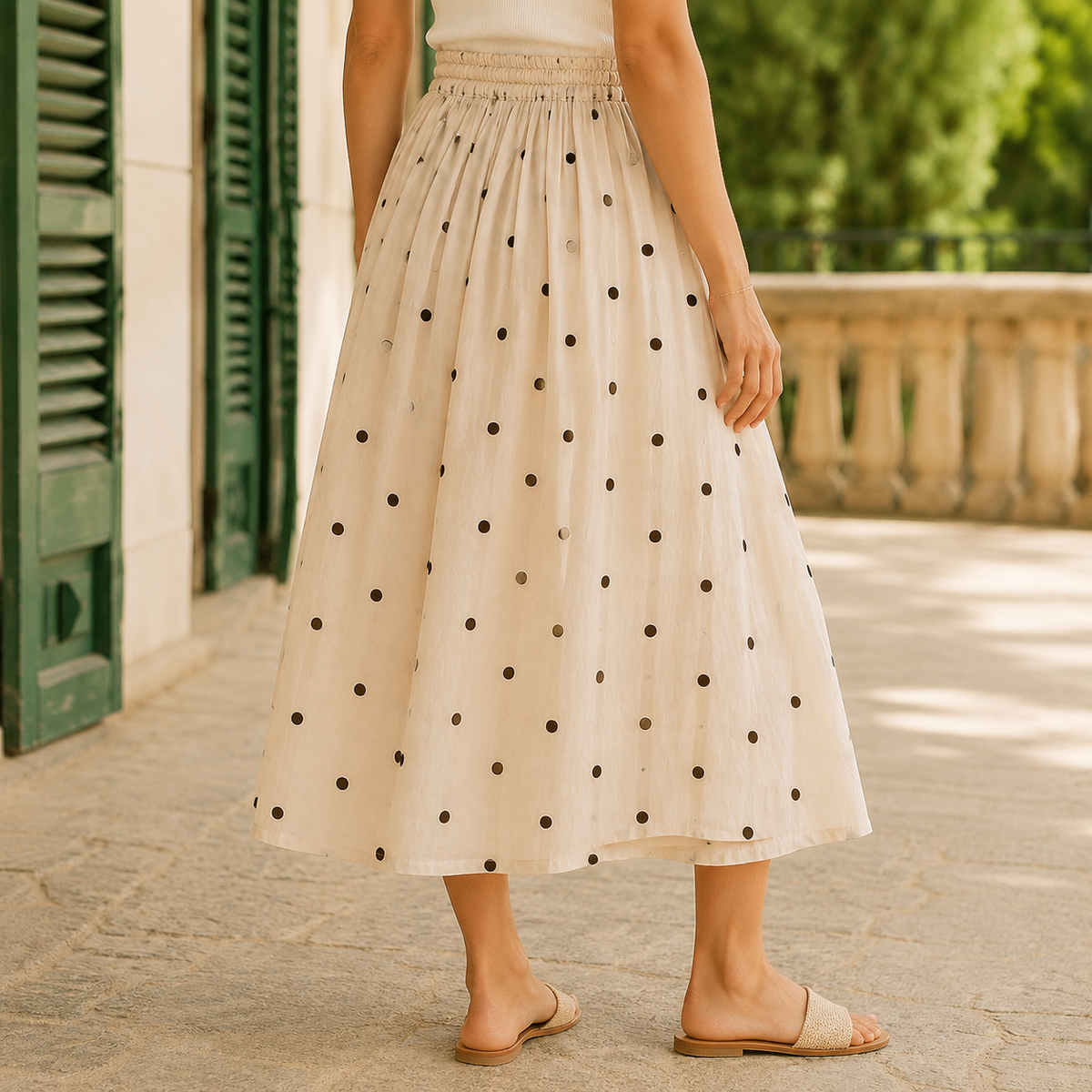 Anais Polka Dot Skirt - Lead Alternate View