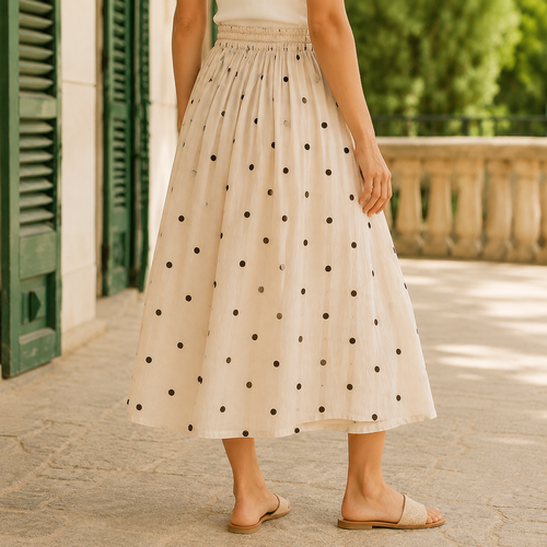 Anais Polka Dot Skirt - Lead Alternate View