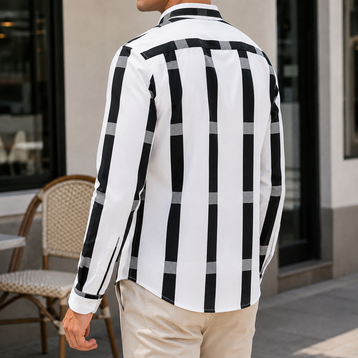 Wyatt Striped Shirt - Lead Alternate View