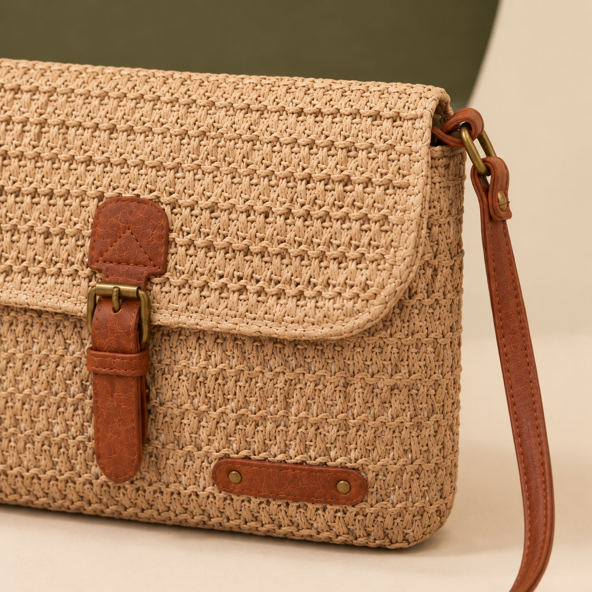 Donatelli Woven Crossbody Bag - Lead Product Detail