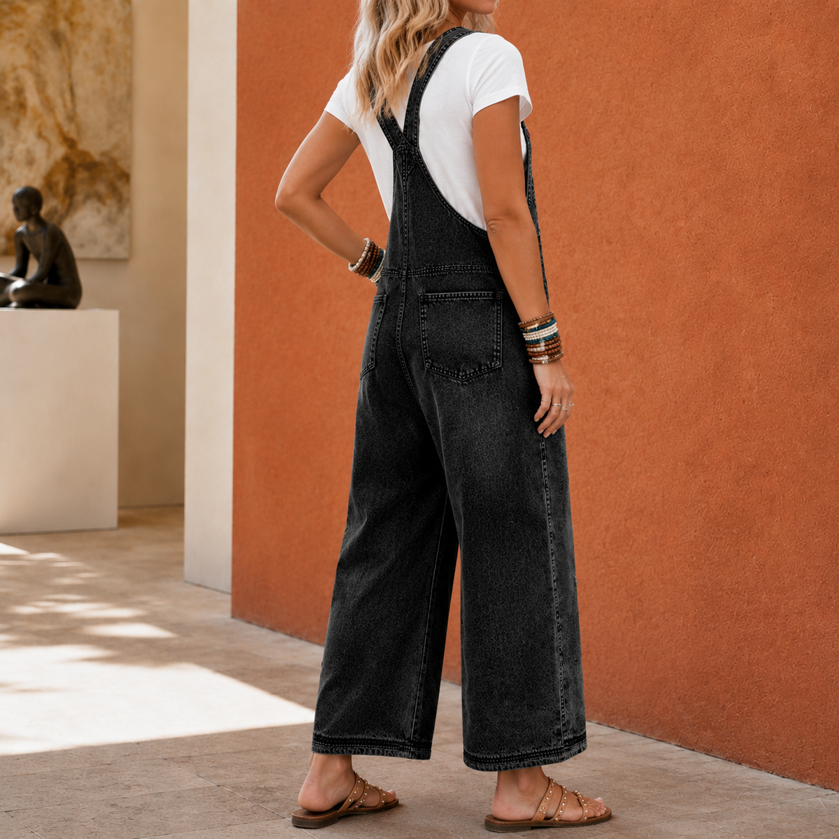 Penelope Wide Leg Jumpsuit - Lead Alternate View