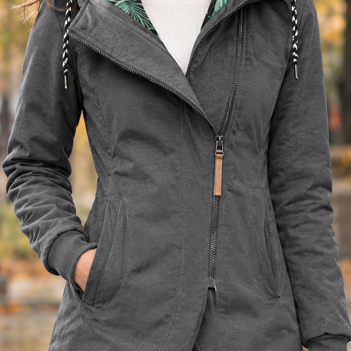 Heidi-Louise Hooded Jacket - Lead Product Detail