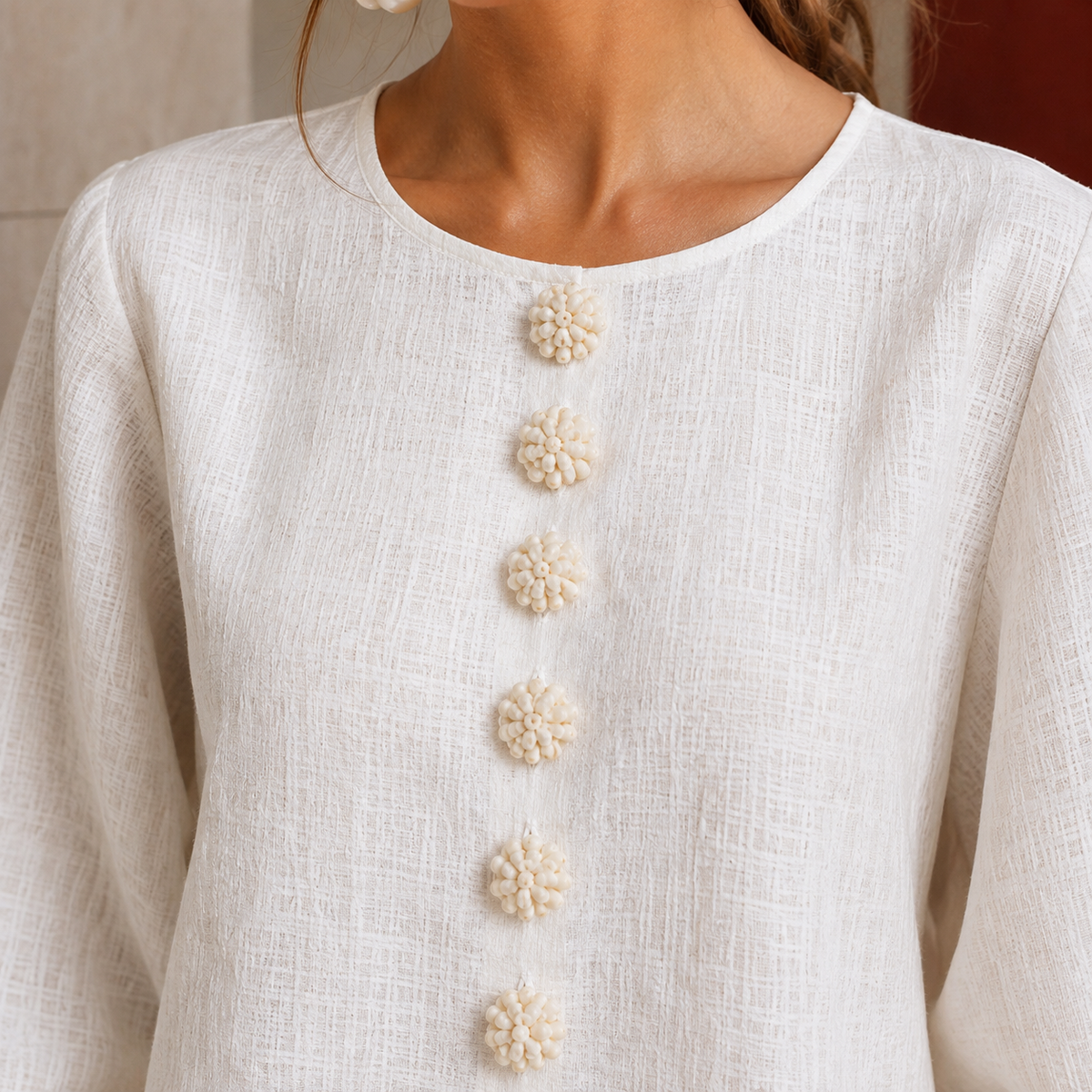 Freya-Claire Rosette Shift Dress - Lead Product Detail