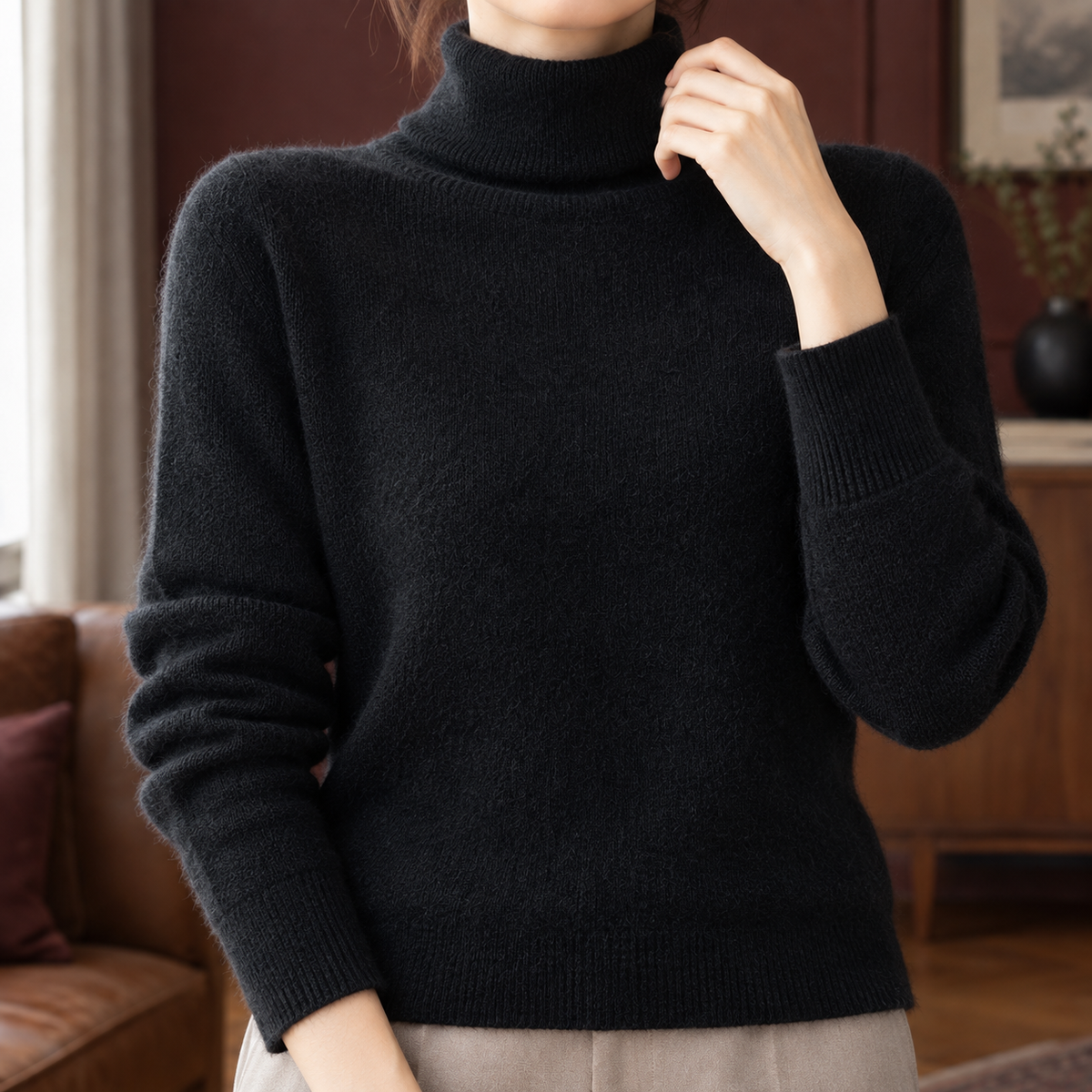 Cecilia Turtleneck Sweater - Lead Product Detail