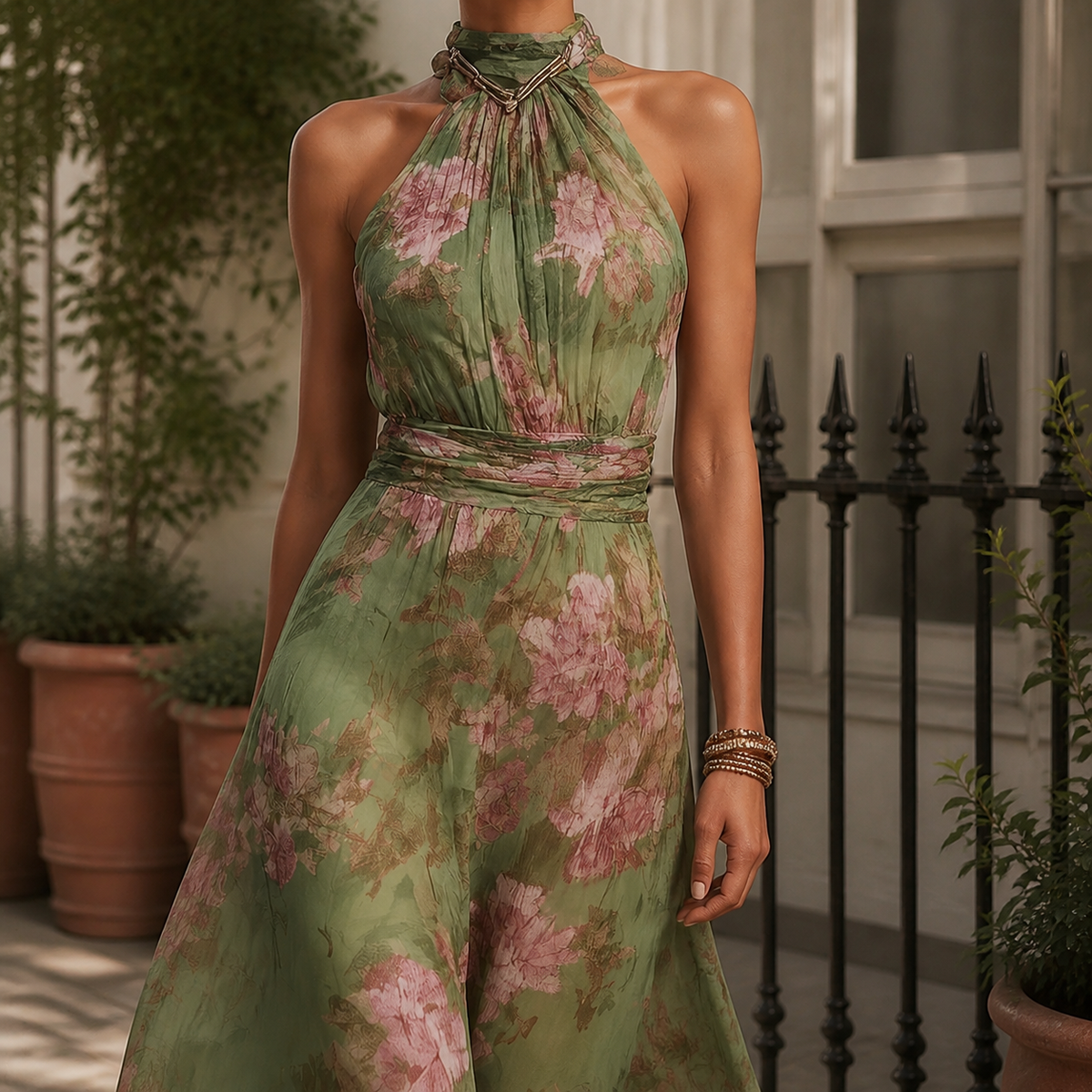 Cassia Halter Maxi Dress - Lead Product Detail