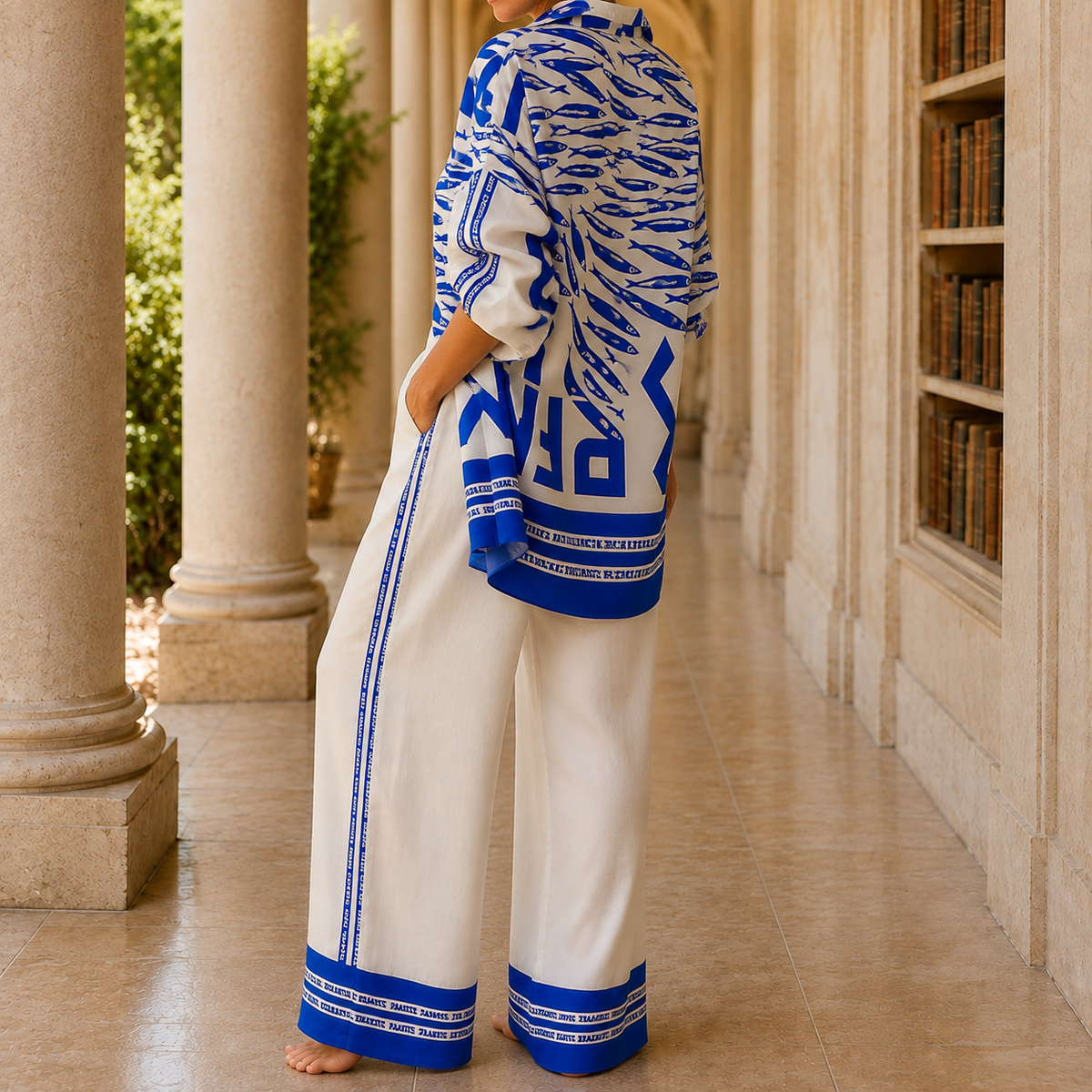 Elowen Linen Set - Lead Alternate View