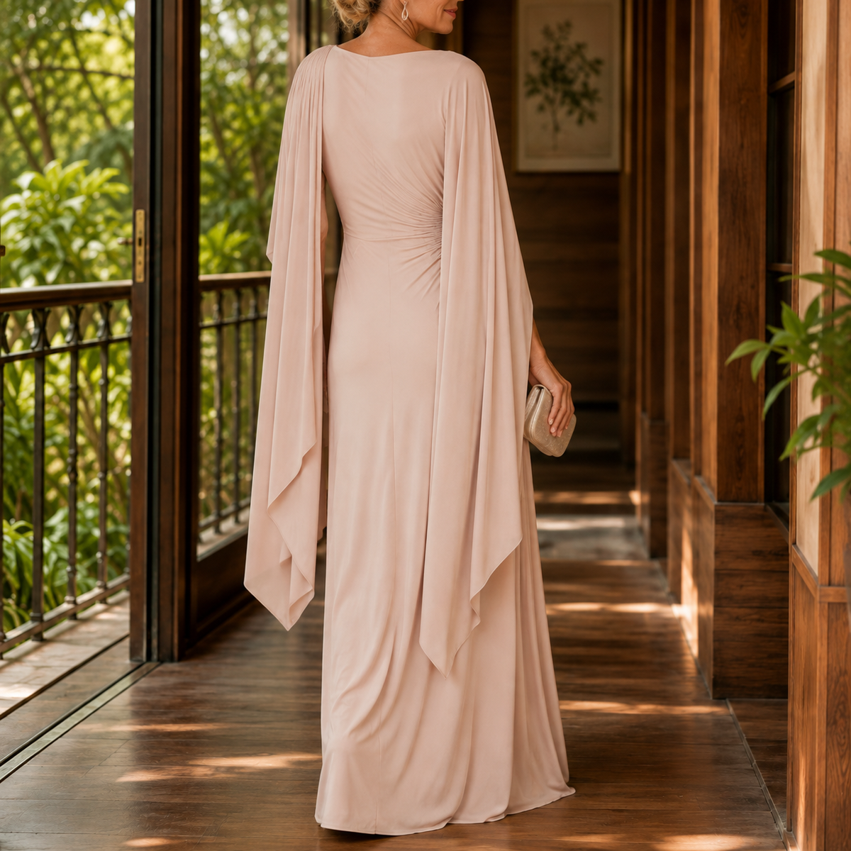 Verity Pleated Maxi Dress - Lead Alternate View